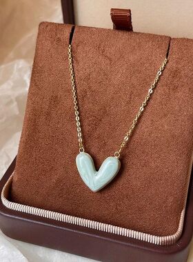 蓝色锁骨链轻吊坠滴油奢小众百搭