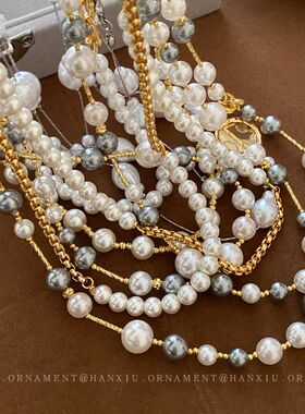 法式长款颈饰复古女气质花朵宫廷