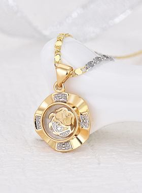 时来运转吊坠镀18k寓意属相招财