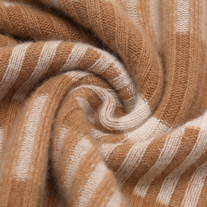 皮皮狗秋季新款翻领撞色条纹羊绒套衫女修身外穿加厚针织衫,淘宝优惠券,粉丝福利购,淘宝优惠卷