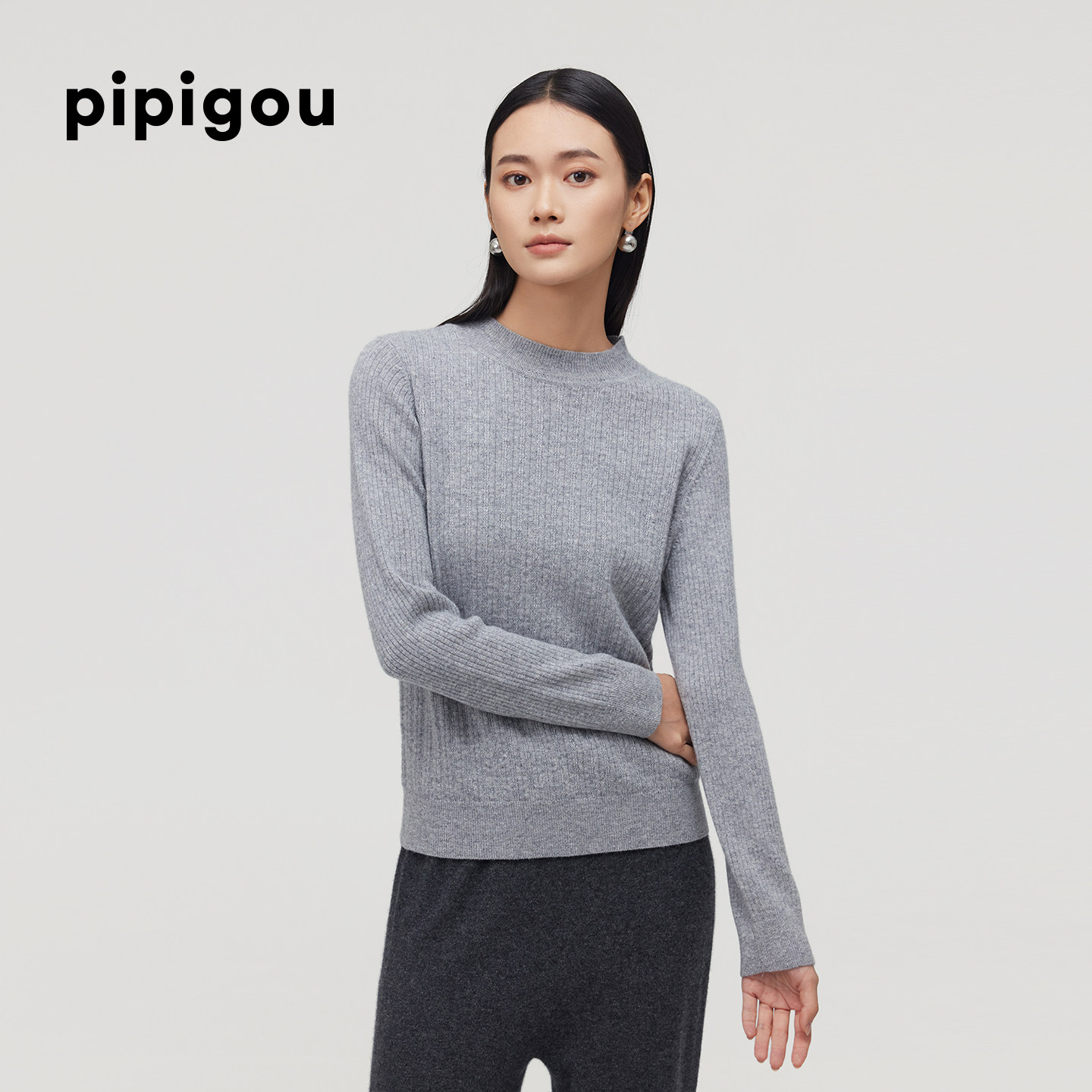 皮皮狗秋冬新品绞花羊绒衫圆领打底针织套头女毛衣,淘宝优惠券,粉丝福利购,淘宝优惠卷