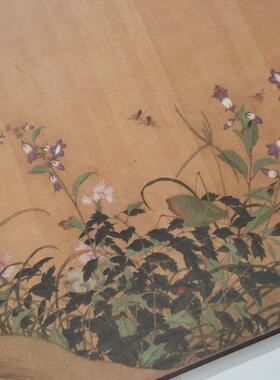五代黄筌 翠竹草虫图 复古书画花鸟写生国画真迹微喷仿古复制装饰