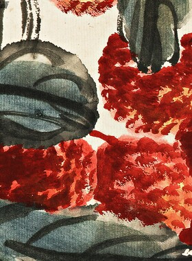 高清艺术微喷画芯宣纸绢布卷轴画