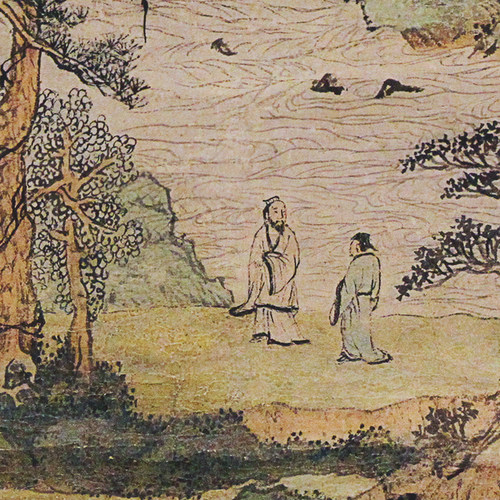 文徵明万壑争流图复古书画竖幅挂轴征明国画真迹高清微喷复制装饰 - 图2