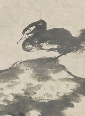 八大山人朱耷复古水墨花鸟字画