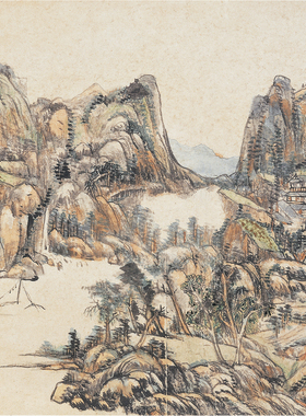 高清艺术喷绘画芯宣纸绢布卷轴画