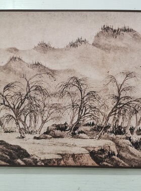 艺术喷绘仿真画芯临摹手卷装饰画