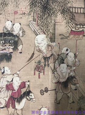 高清艺术喷绘画芯临摹学习卷轴画