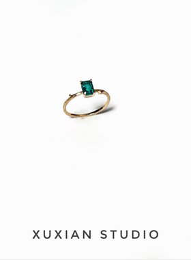 My Jewelry【自然生长树枝】祖母绿细叠戴戒指指环 需定制