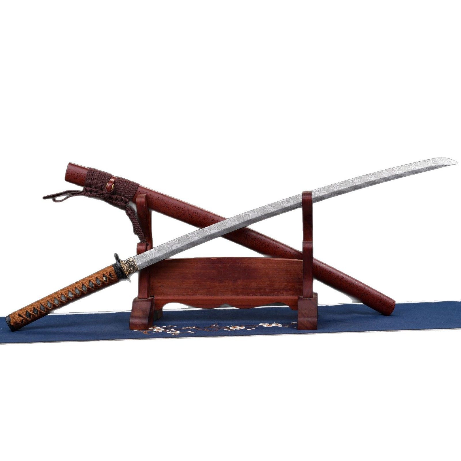 龙泉市刀剑手工一体日式大马士革花纹钢天梯扭转打刀硬宝剑未开刃,淘宝优惠券,粉丝福利购,淘宝优惠卷