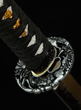 龙泉市刀剑高锰钢一体日式刀防身指挥刀工艺品手工宝剑收藏未开刃