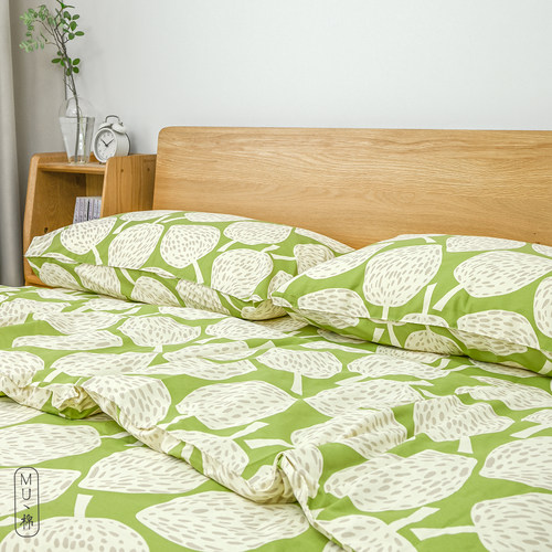 【高性价比】纯棉全棉斜纹床单双人被套被罩枕套1.5m1.8m学生宿舍 - 图1