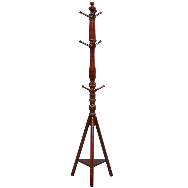 Solid wood coat rack floor hanging clothes rack simple modern simple