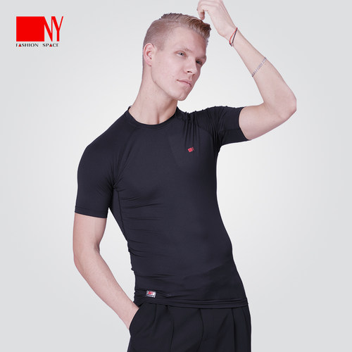 NY纳艺练功服拉丁舞服男士摩登舞国标舞上衣比赛服舞蹈服16171-2 - 图0