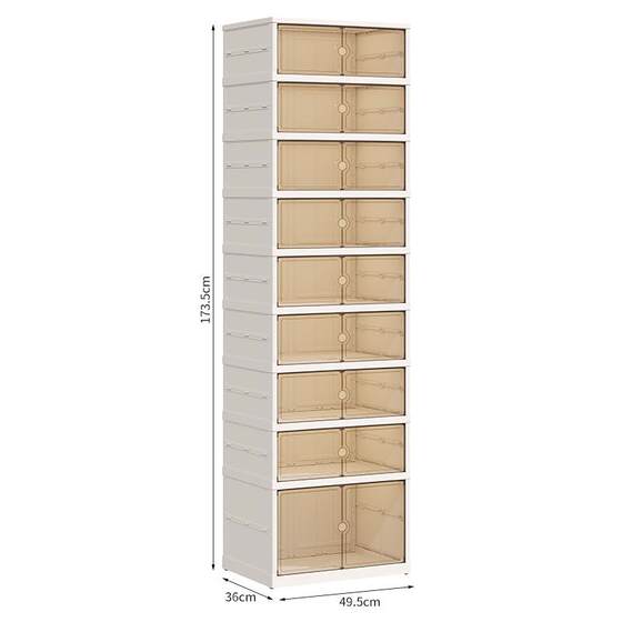 Installation-free shoe cabinet home door shoe box storage box transparent shoe artifact space-saving shoe rack storage box boots
