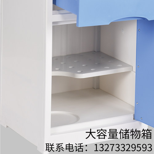 ABS床头柜医院病房床边柜床旁柜塑料加厚加固养老院蓝色厂家直销 - 图0