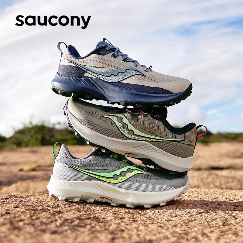 Saucony索康尼PEREGRINE 13游隼13男女款户外防滑越野跑鞋徒步鞋-图0