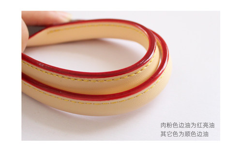 时尚简约真皮包带配件 头层牛皮圆耳朵包带 深咖/黑色/咖啡/彩色 - 图2