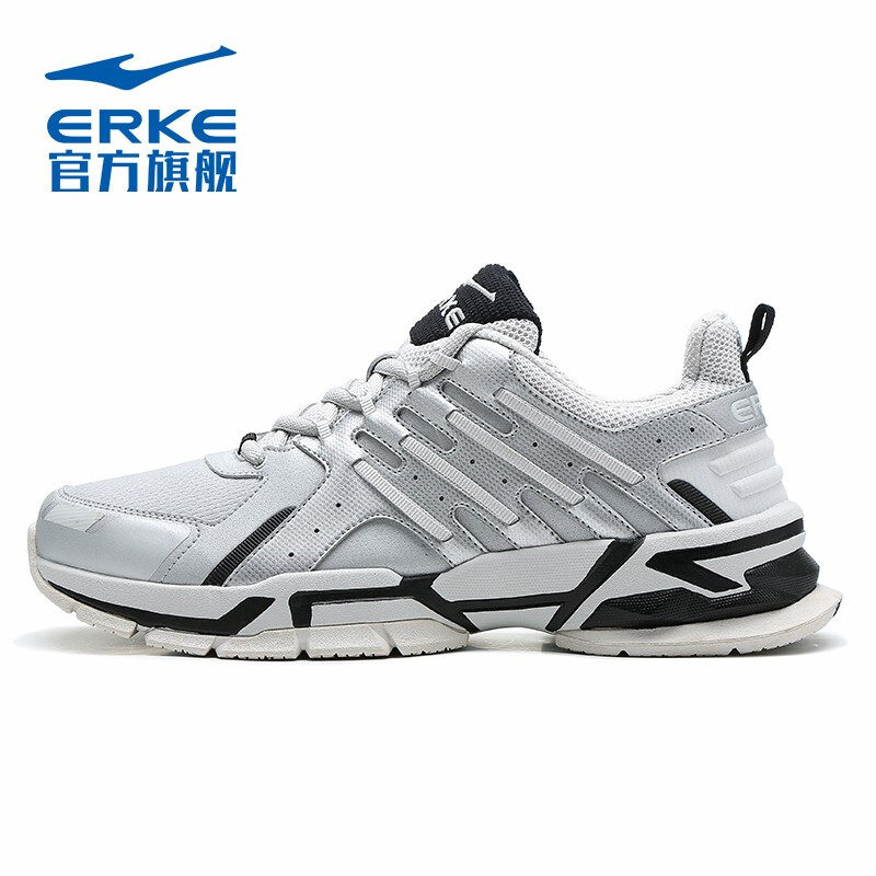 红星鸿星尔克春秋款皮面防水男鞋 乐迈运动跑步鞋