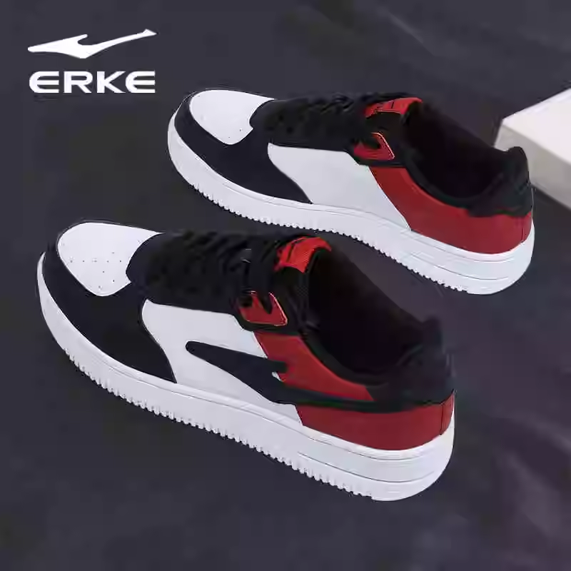 鸿星尔克男鞋秋冬轻便板鞋男款小白鞋空军一号皮面防水平底运动鞋,淘宝优惠券,粉丝福利购,淘宝优惠卷