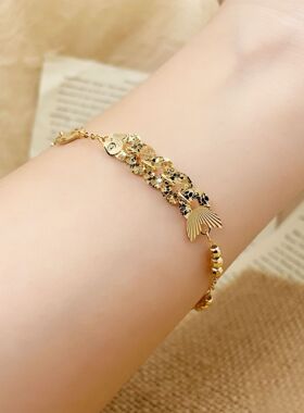 s925纯银碎冰冰年年有鱼手链女国风新中式寓意手链气质手链饰品