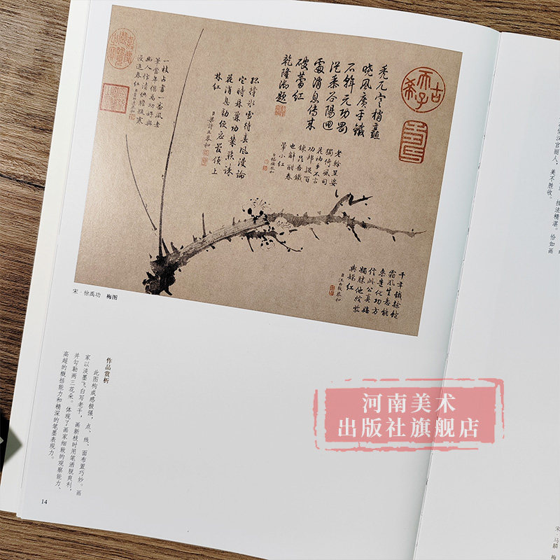 梅花苏百钧中国历代绘画百图花卉集沈周石涛恽寿平等名家画作赏析附解析局部放大便于临摹国画书画爱好者菊花兰花荷花竹子河南美术