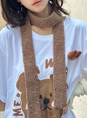 四季通用拍照装扮女针织细围巾