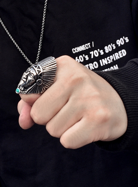 印第安酋长戒指男个性复古潮人