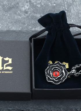 个性上帝之眼玫瑰花项链男