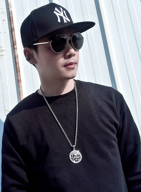 嘻哈蛇发美杜莎项链男钛钢