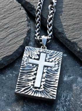十字架死神项链男钛钢嘻哈