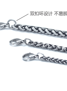 个性复古做旧龙骨链ins潮人钛钢