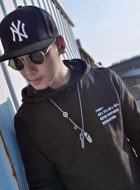 高桥吾郎羽毛项链日韩复古文艺