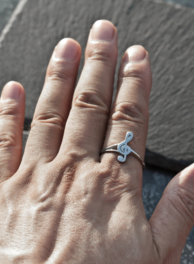 音符戒指男女网红音乐