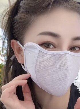 2026春夏新款立体UPF50+防晒轻凉透气网拼接面罩可水洗可调节