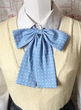 免打领结波点学院领花水手服可爱蝴蝶结衣服jk制服套装搭配饰学生