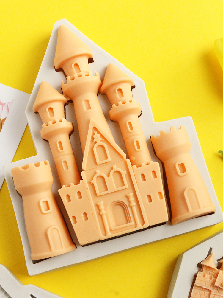 公主城堡翻糖模具硅胶立体卡通DIY欧式房子巧克力蛋糕烘焙用品 - 图2