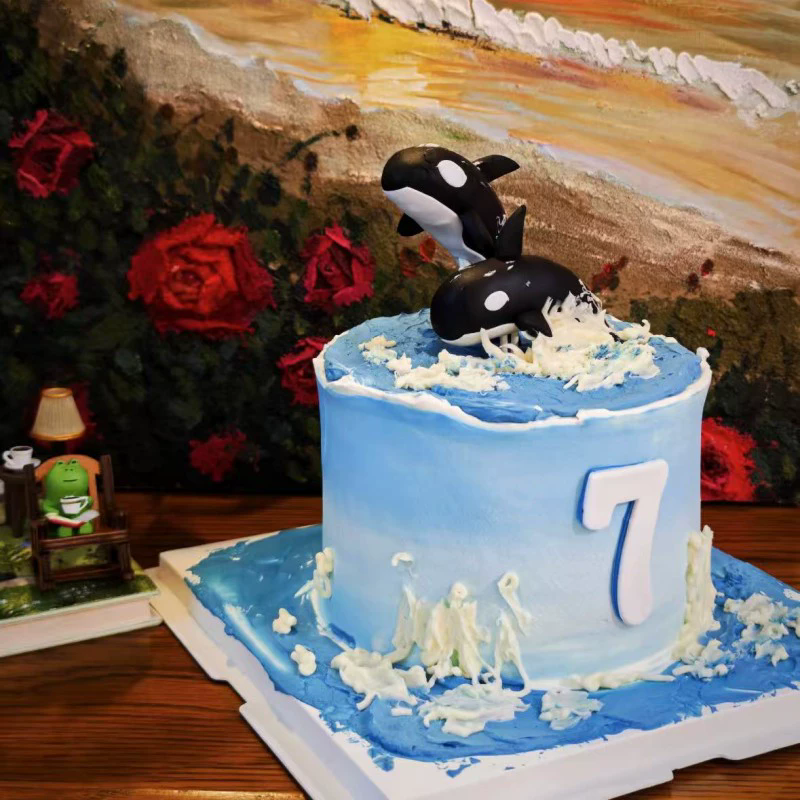 虎鲸鲨鱼海洋动物蛋糕装饰摆件蓝鲨小虎鲨鲸鱼儿童蛋糕装饰装扮,淘宝优惠券,粉丝福利购,淘宝优惠卷