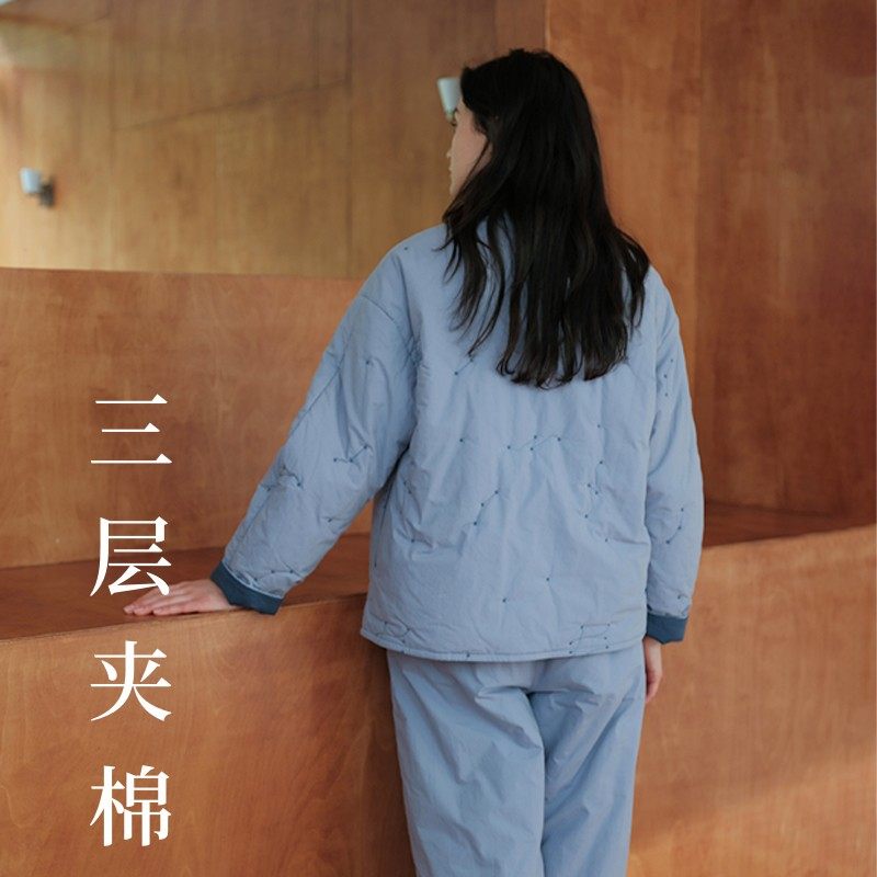 朵朵可可加厚加绒夹棉睡衣女冬季新中式纯棉衣棉裤两件套家居服,淘宝优惠券,粉丝福利购,淘宝优惠卷