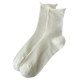 Spring and summer thin solid color versatile rolled hem mid-calf women's socks
