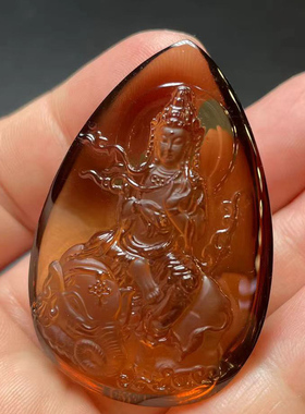 黄水晶本命佛吊坠千手观音虚空藏文殊普贤不动明王大日如来菩萨