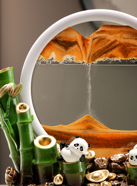 客厅流沙画摆件树脂祝福新中式