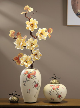 客厅玄关柜轻奢高档乔迁装饰礼品高端大气上档次花瓶罐高级感小众