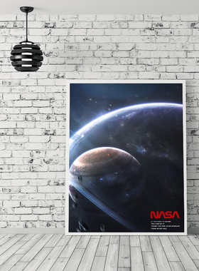 太空NASA太空宇航员星球装饰画