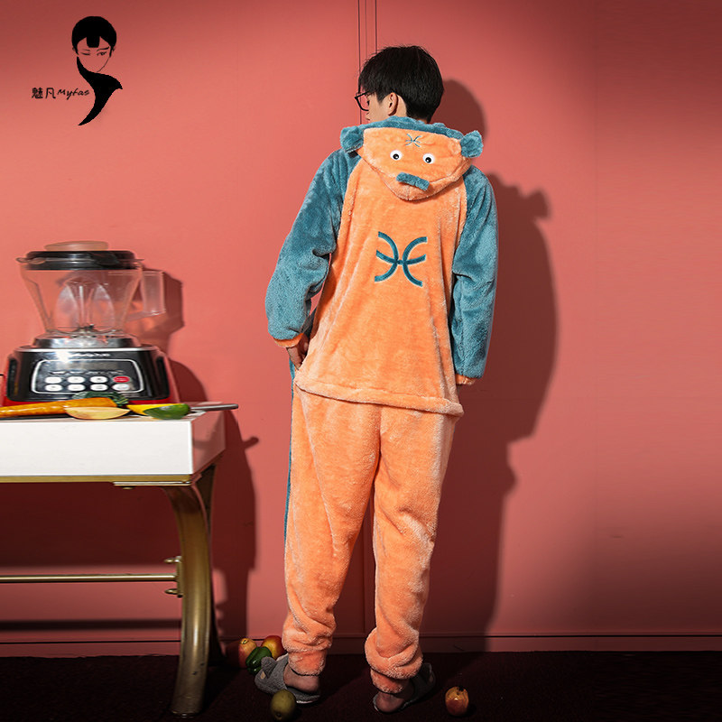 冬季双层珊瑚绒卡通连体男女睡衣 魅凡服饰睡衣/家居服套装