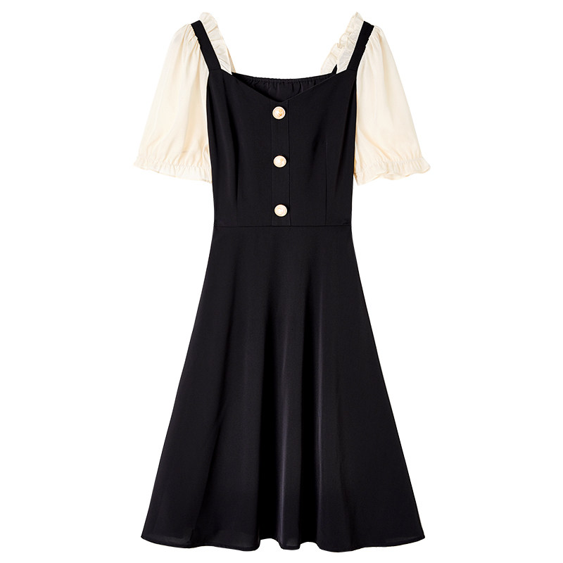 雪纺2020夏季新款收腰显瘦背带裙 百达依莉连衣裙