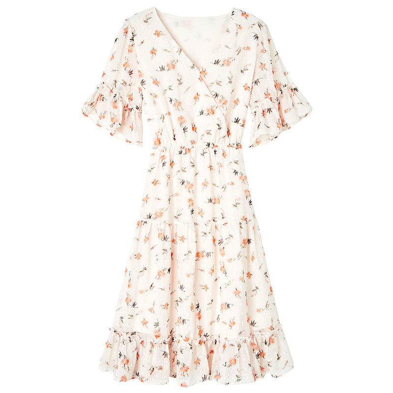 碎花连衣裙女2020雪纺 百达依莉连衣裙