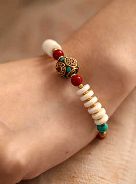 新款民族风尼泊尔珠手串手链女