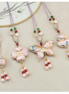 仿宋锦葫芦新中式旗袍配饰