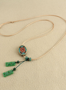 毛衣链长款秋冬挂坠民族风